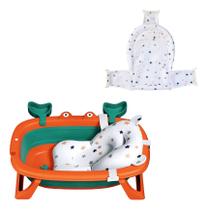 Kit Banheira De Bebê Dobrável Com Almofada E Rede De Apoio Infantil Kit Banheira De Bebê Dobrável Com Almofada E Rede De Apoio Infantil