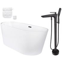 Kit Banheira Freestanding Venezza 1.50m com Misturador Preto