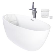 Kit Banheira Imersao Freestanding Luxo 1.50m com Misturador Cromado