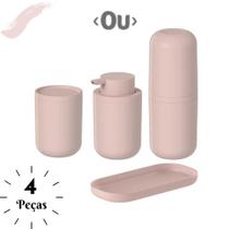 Kit Banheiro 2 Peças Bold com Porta Sabonete Líquido e Porta Escovas Marca Kit Banheiro 2 Peças Bold com Porta Sabonete Líquido e Porta Escovas Marca