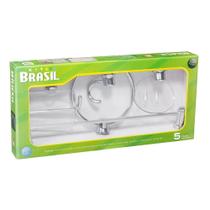 Kit banheiro 5 peças cromado acril/cristal rjr do brasil