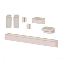 Kit Banheiro Acessórios Toalheiro Sabonete Papel Higiênico
