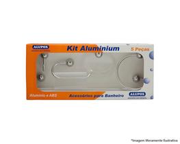 Kit Banheiro Aluminium 5Pcs Crom