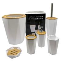 Kit banheiro bambu 6 peças Kit banheiro bambu 6 peças