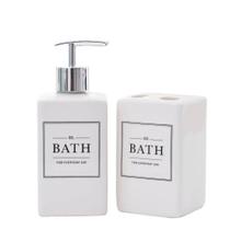 Kit Banheiro Bath De Porcelana 2 Peças 330ml - Mai Home Kit Banheiro Bath De Porcelana 2 Peças 330ml - Mai Home