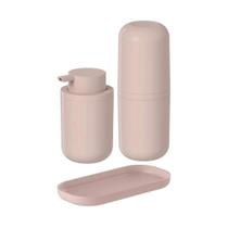 Kit Banheiro Bold Rosa Duna Kit Banheiro Bold Rosa Duna