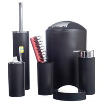 Kit Banheiro Conjunto Completo Saboneteira Lixeira 6 Peças B
