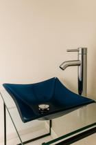 Kit Banheiro Cuba De Vidro + Misturador Inox + Válvula Click Kit Banheiro Cuba De Vidro + Misturador Inox + Válvula Click