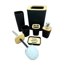 Kit Banheiro Dourado Moderno Completo 6pcs