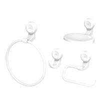 Kit Banheiro Durín Bello Branco ABS 4 Pçs: Design Moderno e Fácil Instalação Kit Banheiro Durín Bello Branco ABS 4 Pçs: Design Moderno e Fácil Instalação