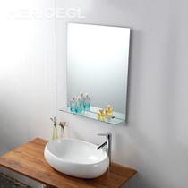 Kit Banheiro Espelho 30cm x 40cm + Prateleira e KIt Instalação - CEBRACE