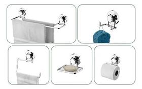 Kit Banheiro Faciliti com Ventosa Cromado Kit Banheiro Faciliti com Ventosa Cromado