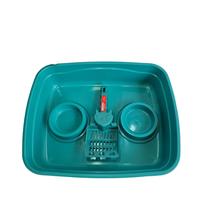 Kit banheiro gato brinqpet 4 pecas - verde tiffany Kit banheiro gato brinqpet 4 pecas - verde tiffany