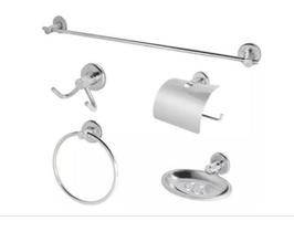 Kit banheiro hidrolar 5 pecas metal