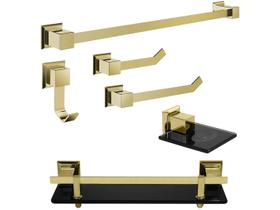 Kit Banheiro Inox Ducon Metais Gold GO5000