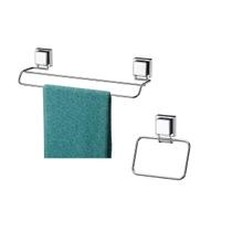 Kit banheiro inox ventosa 2 peças Future toalheiro banho toalha rosto Kit banheiro inox ventosa 2 peças Future toalheiro banho toalha rosto