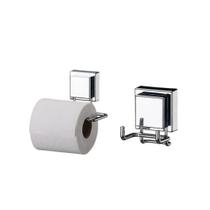 Kit banheiro inox ventosa 2 peças Future Kit banheiro inox ventosa 2 peças Future