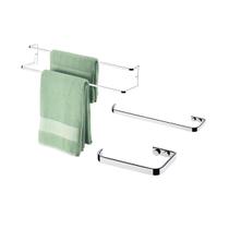 Kit banheiro lavabo 03 peças Future porta toalha duplo 60cm,toalheiro rosto 30 cm e papeleira