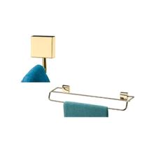 Kit banheiro lavabo 2 peças dourado Future toalheiro banho duplo cabide Kit banheiro lavabo 2 peças dourado Future toalheiro banho duplo cabide