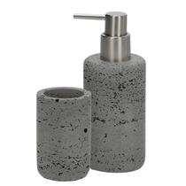 Kit Banheiro Lavabo 2 Peças Porta Sabonete E Copo Em Cimento