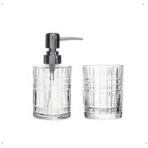 Kit Banheiro Lavabo 2 Peças Porta sabonete e escova de dente