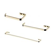 Kit banheiro lavabo 3 peças dourado Future toalheiro de 60 e 22 cm Kit banheiro lavabo 3 peças dourado Future toalheiro de 60 e 22 cm