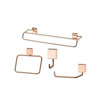 Kit banheiro lavabo 4 peças rose gold Future Kit banheiro lavabo 4 peças rose gold Future