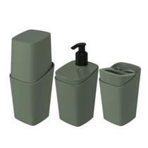 Kit Banheiro Lavabo Acessórios Conjunto Organização 3Pcs Porta Escova Algodão e Sabonete Kit Banheiro Lavabo Acessórios Conjunto Organização 3Pcs Porta Escova Algodão e Sabonete