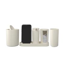 Kit Banheiro Lavabo Acessórios Conjunto Organização 5Pcs Bandeja Suporte Celular Skin Care Kit Banheiro Lavabo Acessórios Conjunto Organização 5Pcs Bandeja Suporte Celular Skin Care