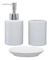 Kit Banheiro Lavabo Conjunto P/ Sabonete Líquido / Lille