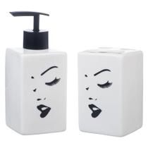 Kit Banheiro Lavabo Conjunto P/ Sabonete Líquido / Marlyn
