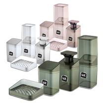 Kit Banheiro Lavabo Conjunto Porta Escova Sabonete Liquido Saboneteira E Porta Algodão Slim