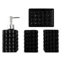 Kit Banheiro Lavabo Conjunto Porta Sabonete Líquido Escova - Clink