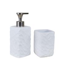 Kit Banheiro Lavabo - Dispenser Porta Escova Laradore Branco Kit Banheiro Lavabo - Dispenser Porta Escova Laradore Branco