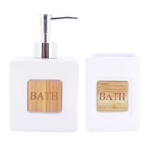 Kit Banheiro Lavabo Dispenser Sabonete E Porta Escovas Bath Kit Banheiro Lavabo Dispenser Sabonete E Porta Escovas Bath