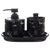 Kit Banheiro Lavabo Jogo Porta Sabonete Líquido Bandeja 3 Peças 869 Kit Banheiro Lavabo Jogo Porta Sabonete Líquido Bandeja 3 Peças 869