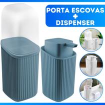 Kit Banheiro - Lavabo Porta Sabonete Dispenser, Porta Escova De Dentes Moderno De Luxo