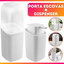 Kit Banheiro - Lavabo Porta Sabonete Dispenser, Porta Escova de Dentes Moderno De Luxo