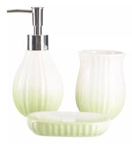 Kit Banheiro Lavabo Saboneteira Líquida 3 Peças Degradê Kit Banheiro Lavabo Saboneteira Líquida 3 Peças Degradê
