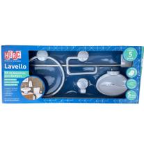 KIT BANHEIRO LAVELLO BRANCO 5 peças - HERC