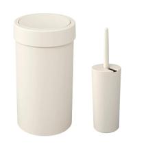 Kit Banheiro Lixeira Basculante 9 Litros e Escova Sanitária Kit Banheiro Lixeira Basculante 9 Litros e Escova Sanitária