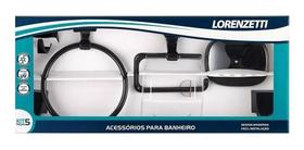 Kit Banheiro Lorenzetti 2000 F24 PRETO 5 Peças