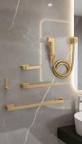 Kit Banheiro Luxo Dourado Quadrado Completo 10 Peças Kit Banheiro Luxo Dourado Quadrado Completo 10 Peças