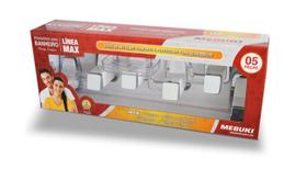 Kit Banheiro Mebuki Max C/5pçs - Branco/Cromado
