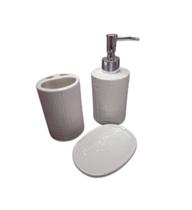 Kit Banheiro Minimalista Branco 3 Peças Lavabo