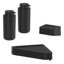 Kit Banheiro Ou Eleve 4 Peças Preto: Pratico E Sofisticado