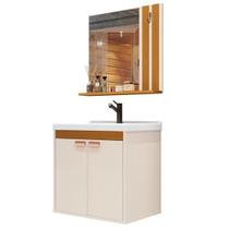 Kit Banheiro Palas Madrid Balcão Cuba E Espelho Cor Off