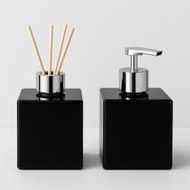 Kit Banheiro Porta Sabonete Líquido Aromatizador De Ambiente Kit Banheiro Porta Sabonete Líquido Aromatizador De Ambiente