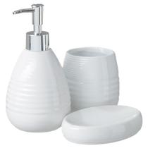 Kit Banheiro Porta Sabonete Líquido Lavabo Escova / 914