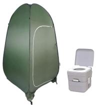 Kit Banheiro Portátil para Camping Pelegrin Mini Tenda PEL-1.90M e Vaso Sanitário PEL-VP20 20 Litros